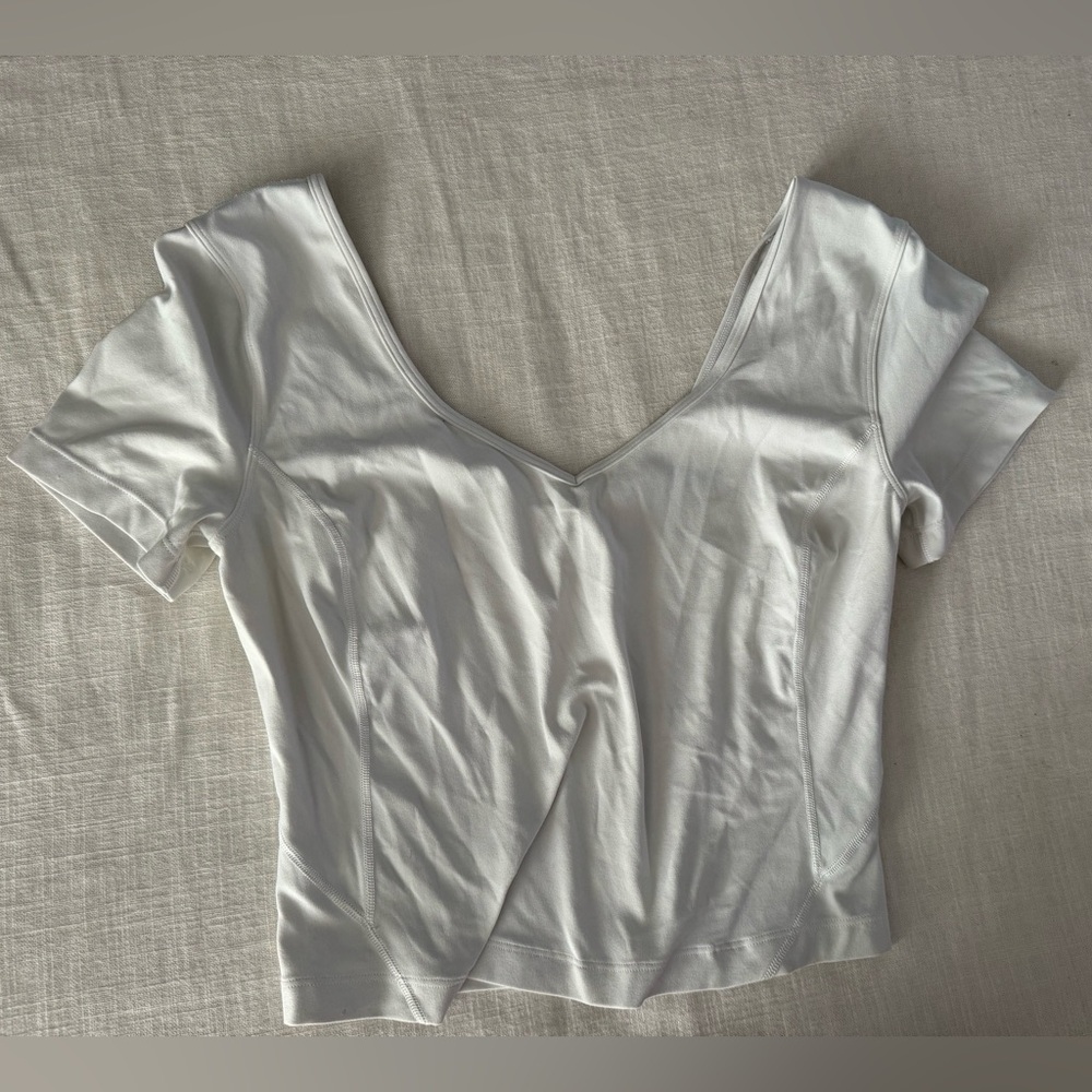 white lululemon align tee size 6